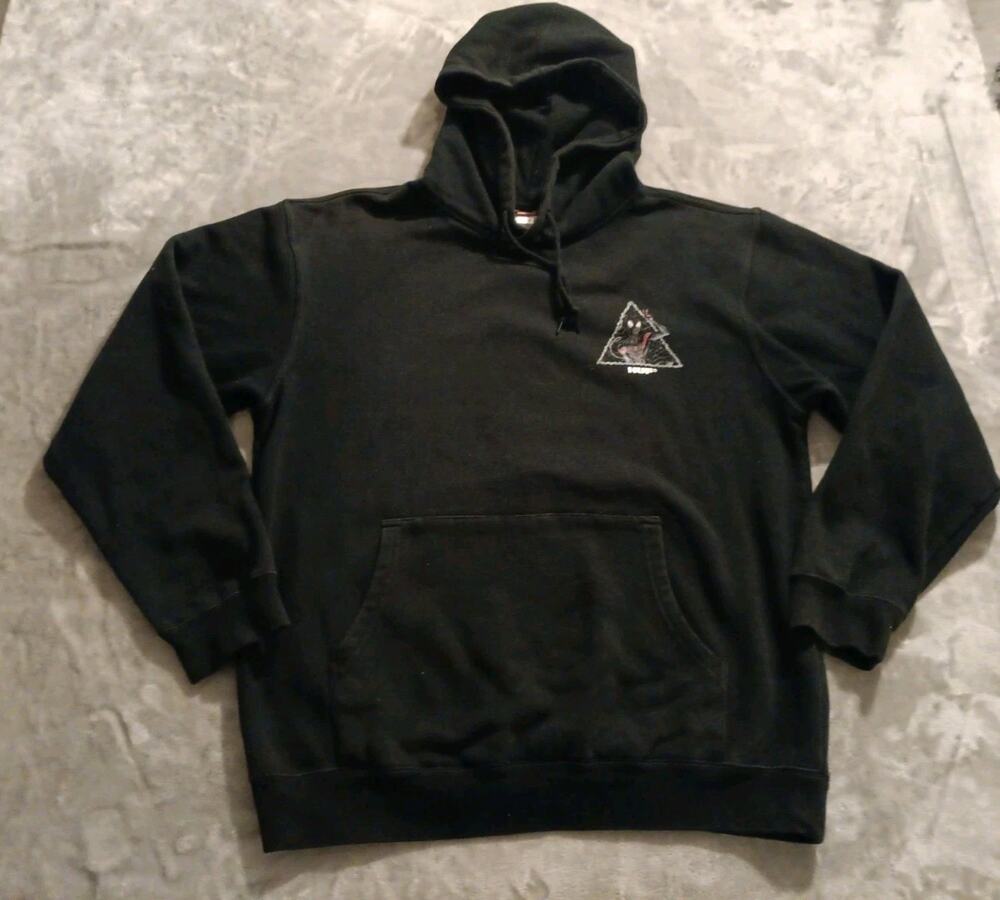 Huf x Marvel Spider Man Hoodie Sweatshirt Mens Large Black